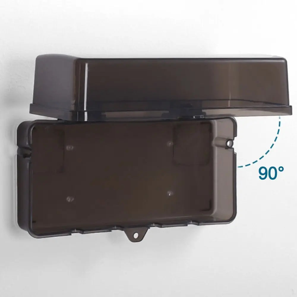 Durable Plastic Plug Box Anti-theft Waterproof Cable Management Box Protect Outlet Weatherproof Extension Lead Cover Outdoor