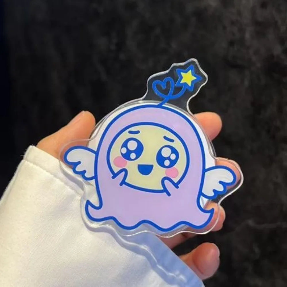 Kawaii Tamagotchi Family Magnetic Phone Stand With Retractable Airbag Strong Absorption Portable Anti-Fall Desktop Support Gifts
