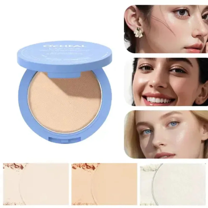 Concealer Setting Powder Compact Multi-Color Natural Drying Oil-Controlling Long-Lasting Waterproof Face Full Coverage Makeup