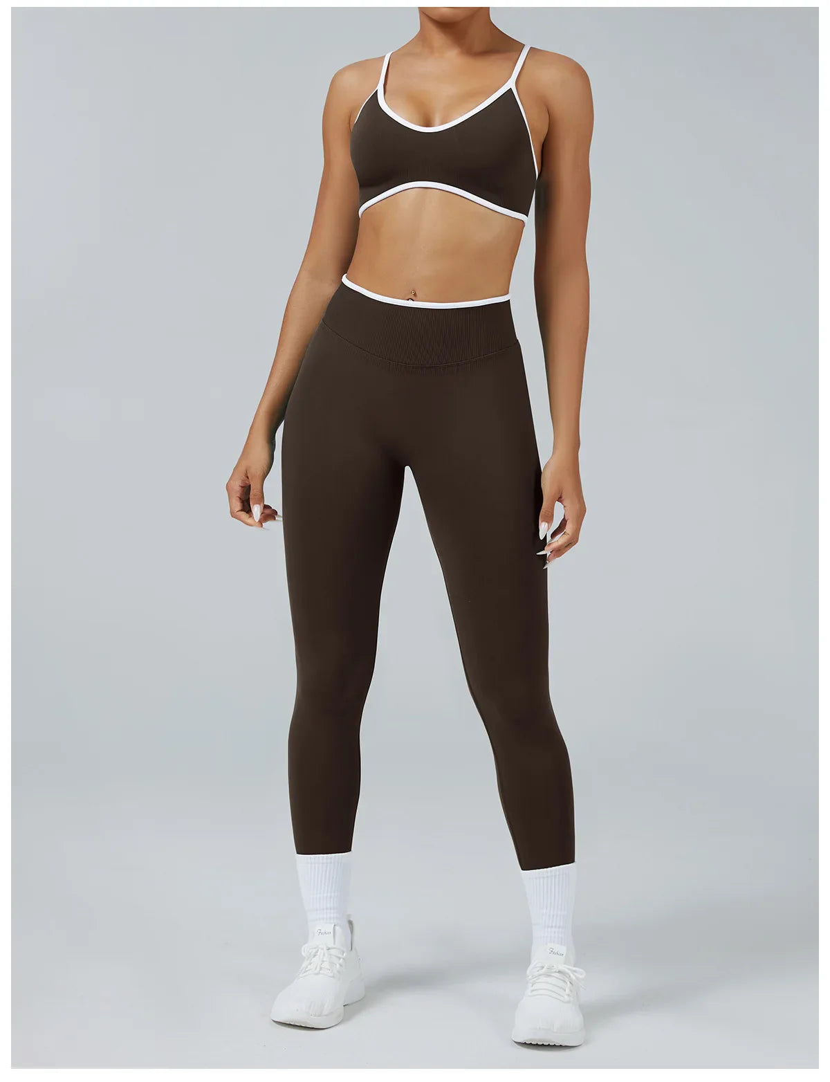 Sculpting Color Block Yoga Set with Tummy Control Shorts