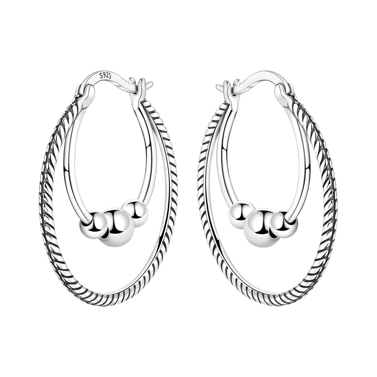 925 Sterling Silver Cute Lazy Cat Animal Pet Earrings Jewelry Hoop Earrings For Women Jewelry Birthday Party Fine Gifts