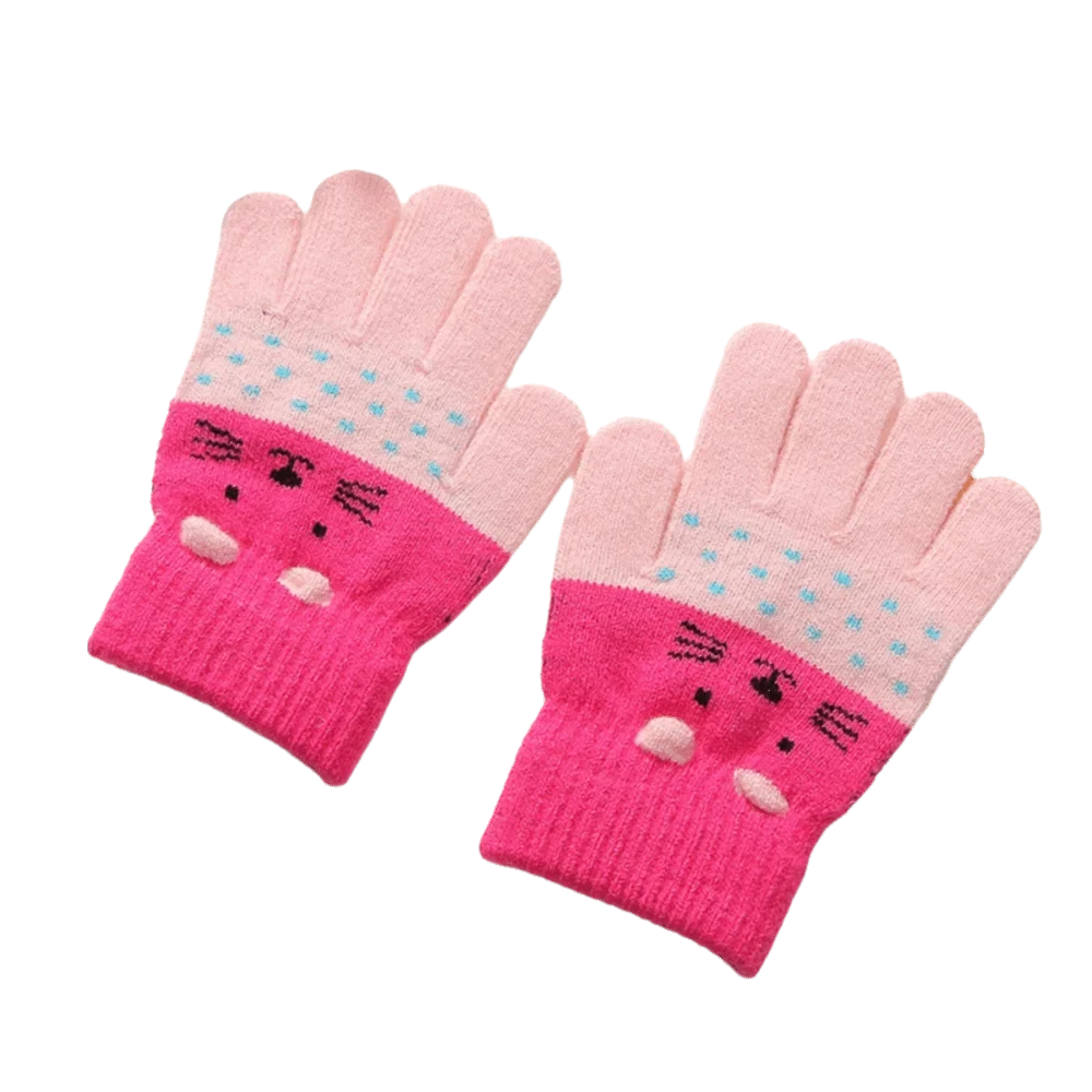 3- 10Years Old Fashion Warm Winter Gloves Coldproof Candy Color Children Mittens Soft Elastic Gloves Outdoor