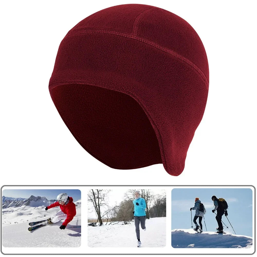 Waterproof Windproof Winter Warm Knit Beanie Fishing Hat Cap, Slouchy Soft Black Headwear Great for Winter Ski Walking Running