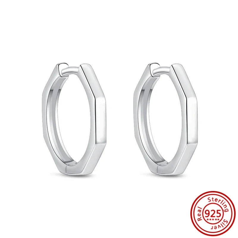 Hot Sale 925 Sterling Silver Heart Earrings Fit Original Charms Hoop Earrings For Women Girls Stud Earring Fine Jewelry Gifts
