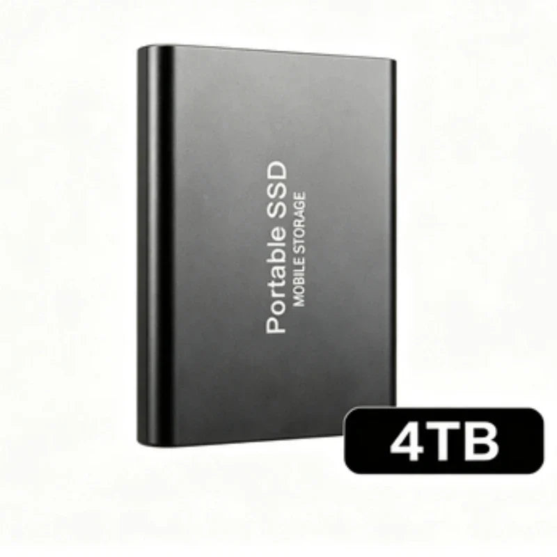 Portable External SSD, 1TB-16TB Large Capacity USB3.1 High Speed Solid State Drive, Lightweight Storage for Laptop, Desktop, Mac