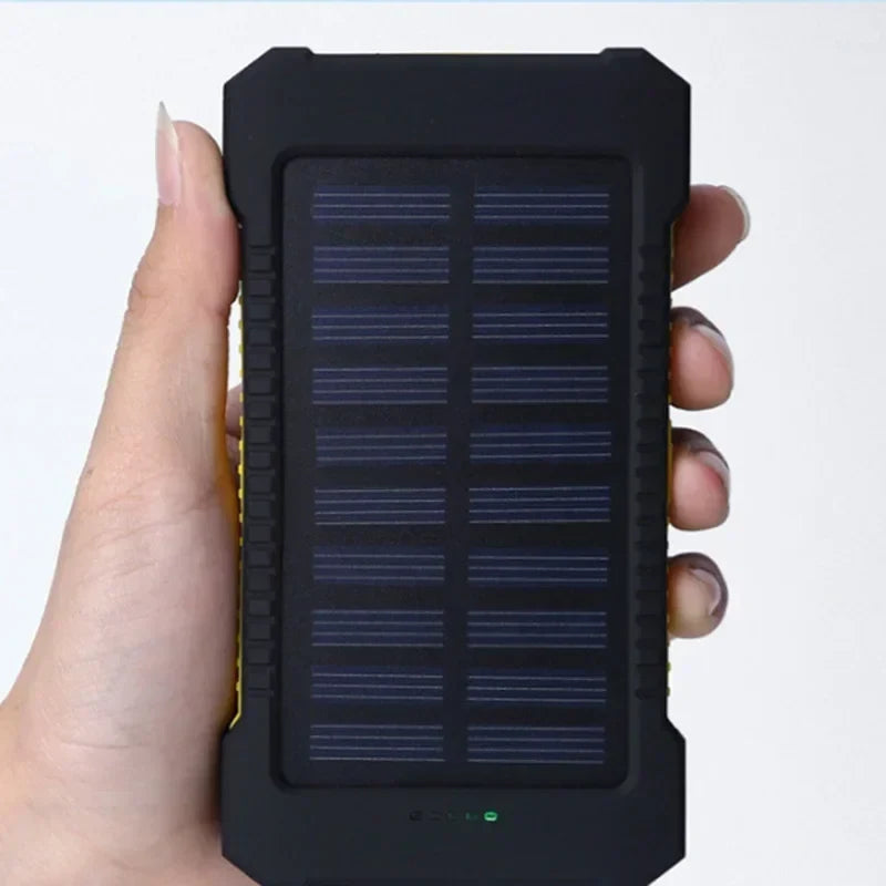 Lenovo 500000mAh Solar Power Bank Super Fast Charging Large Capacity Portable External Battery for iPhone Outdoor Emergency