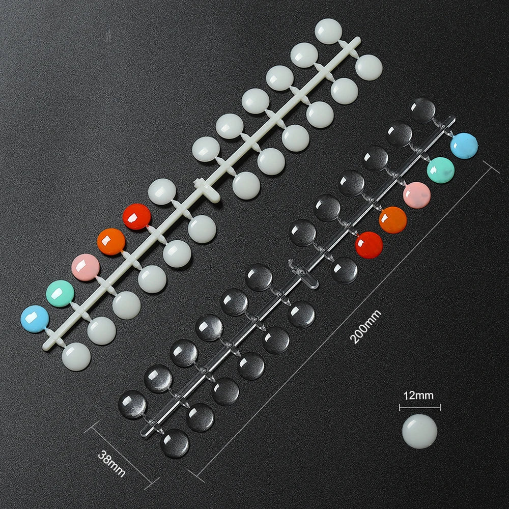 TP 120pcs Nail Polish Display Table With Stickers Polka Dot Color Card Nail Display Board Clear/Nature Color Card Nail Art Tools