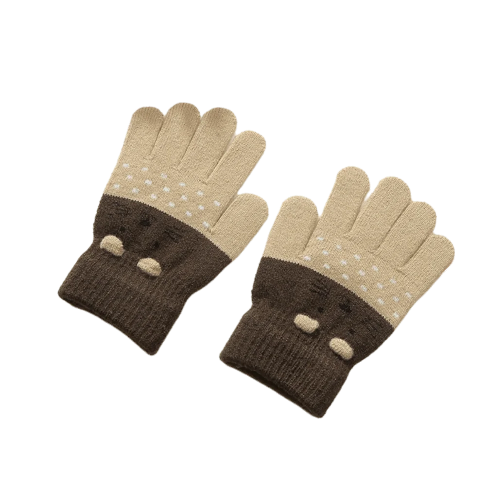 3- 10Years Old Fashion Warm Winter Gloves Coldproof Candy Color Children Mittens Soft Elastic Gloves Outdoor