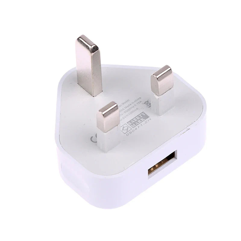 Latest 5V/2.1A Dual USB Port Fast Charger Universal UK Mains 3 Pin Plug Wall Charger Adapter USB Charging For Phone Tablet