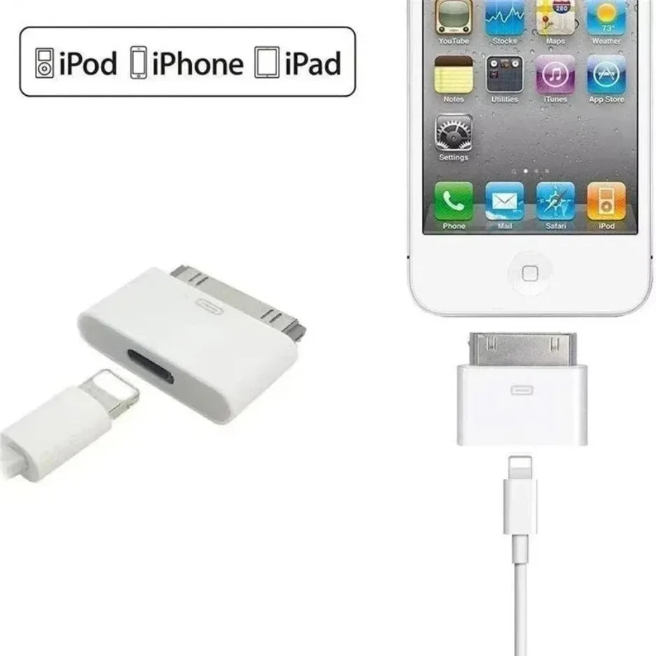 Lighting To 30Pin Adapter 8Pin Male To 30 Pin Female Charging Sync Converter for iPhone 4 4S IPad 2 3 IPod Touch Charger Cable