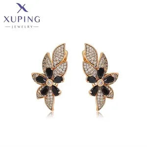 Xuping Jewelry Charm Square Shaped Luxury Exquisite Gold Color Plated Crystal Earring for Women Gift A00606258