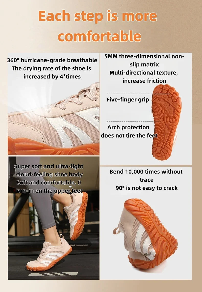 2026 New Men's Wide Shoes, Women's Outdoor Lightweight Running Sports Shoes,Scattered Soft Loose Minimalist Fashion Casual Shoes