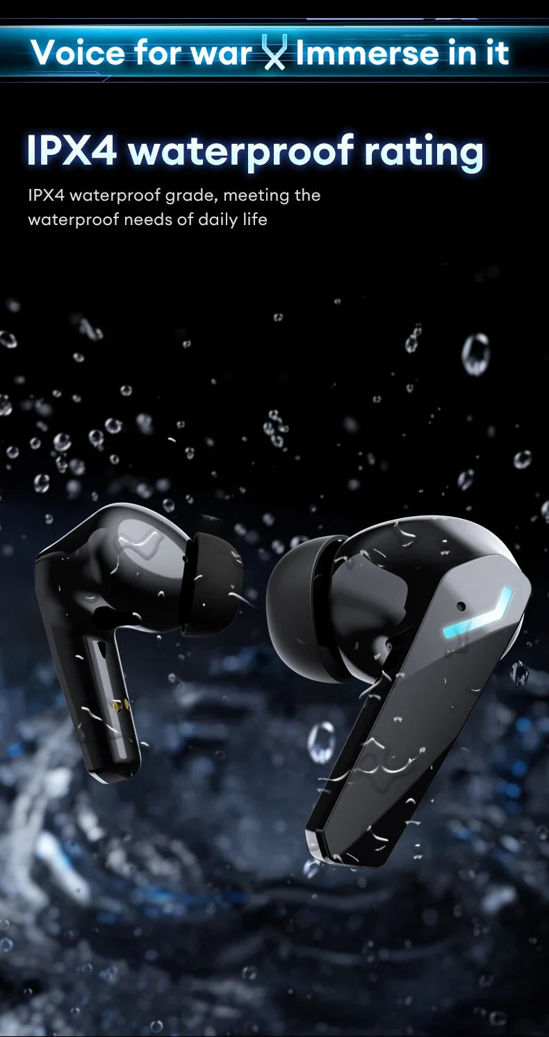 Choice Lenovo XT53 Earphone Wireless Bluetooth 5.4 Headphones Low Latency Gaming Headset Noise Reduction LED Display Earbuds New
