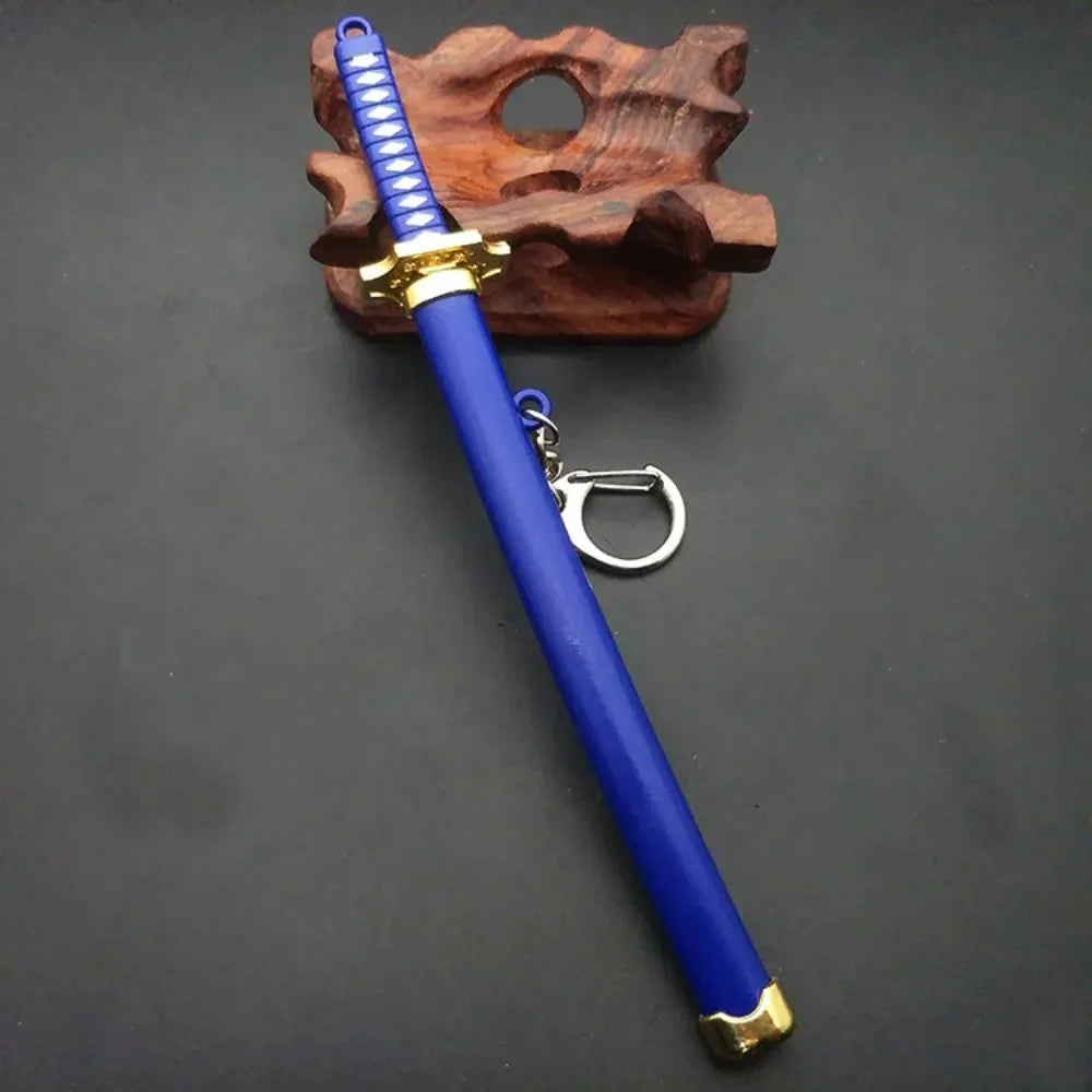 Mini Samurai Sword Keychain Anime Scabbard Key Ring Katana Buckle Key Chain for Men Women Cosplay Toy Jewelry Gift