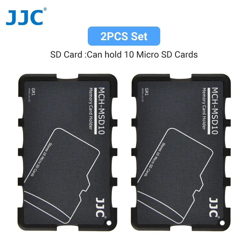 JJC Thin Micro SD Card Holder SD Card Case Wallet Credit Card Size for SD Micro SD TF Cards Hard Shell Camera Photo Accessories