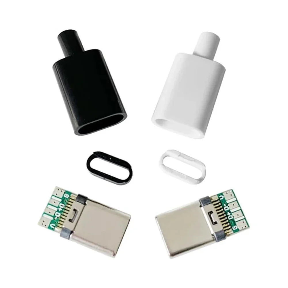 5/10 sets USB 3.1 Type C Connector Male Plug DIY Solder Wire USB C Male Adapter Cable for DIY Data Line Interface Male Socket