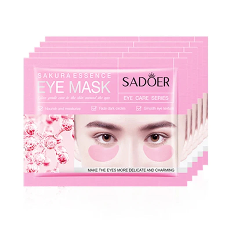 5/10/20 Pairs SADOER Crystal Collagen Eye Mask Anti Dark Circles Removal Eyes Bags Moisturizing Eye Patches for Eyes Skin Care