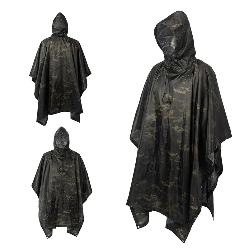 Man Military Impermeable Zipper Camo Raincoat Waterproof Rain Coat Men Raincoat Women Awning The Rain Motorcycle Rain Poncho