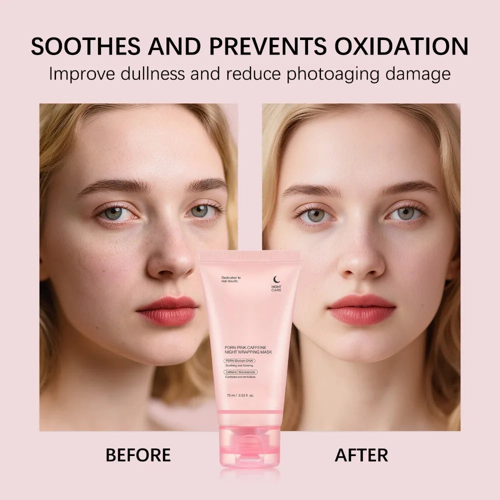 Korean Night Collagen Sleep Mask: Gently Firms, Reduces Puffiness for Refined Contours & Glass-Like Skin
