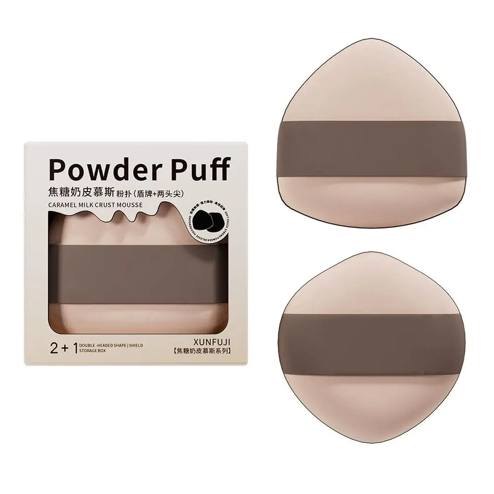 2pcs Dual-Sided Milk Coffee Makeup Sponge, Ultra Soft & Non-Absorbent Foundation Blender for Wet or Dry Use, Beauty Egg