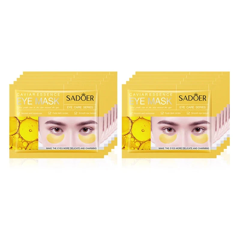 5/10/20 Pairs SADOER Crystal Collagen Eye Mask Anti Dark Circles Removal Eyes Bags Moisturizing Eye Patches for Eyes Skin Care