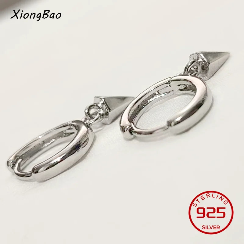 925 Sterling Silver Earrings New Women Elegant Temperament Sterling Anniversary Gift Fashion Jewelry Accessories Geometric Ears