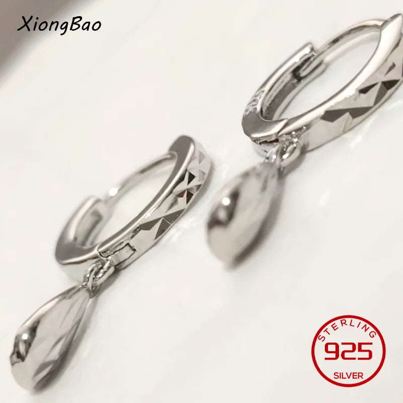 925 Sterling Silver Earrings New Women Elegant Temperament Sterling Anniversary Gift Fashion Jewelry Accessories Geometric Ears