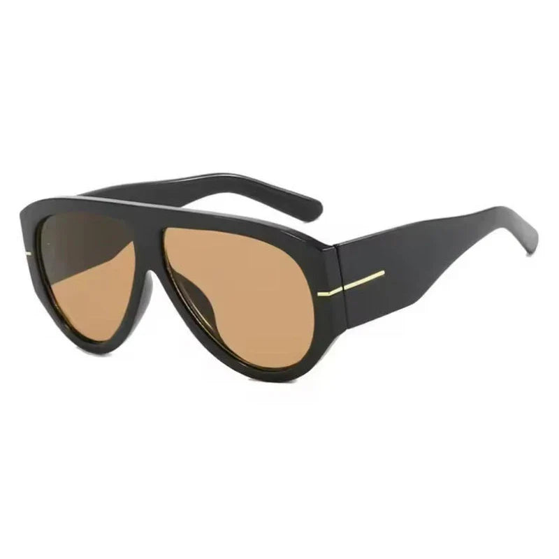 Y2K Oversized Shield Mask Sunglasses Women Futuristic Visor One-Piece Steampunk Big Frame Goggles Punk Shades Windproof Eyewear