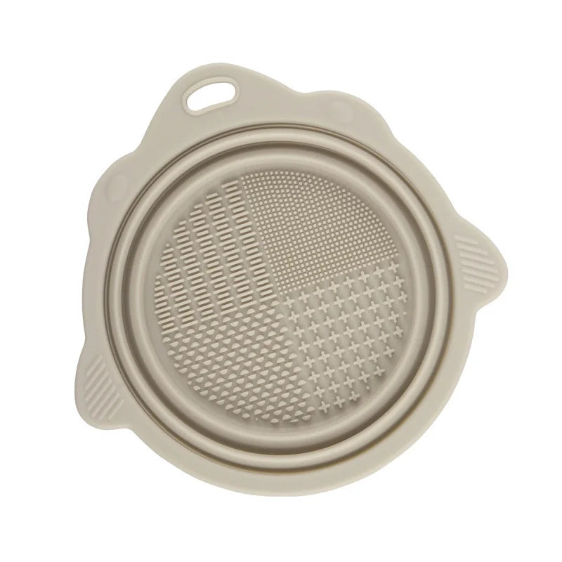 Silicone Makeup Brush Cleaner Folding Powder Puff Cleaning Bowl Eyeshadow Brushes Washing Soft Mat Beauty Tools Scrubber Box