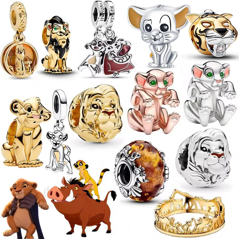DSN 925 Silver King Of The Grasslands 2026 Charm Beads Pendant Fits Bracelet Necklace DIY Women Festival Party Jewelry Gifts