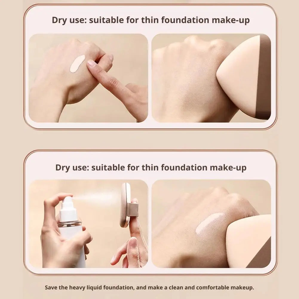 2pcs Dual-Sided Milk Coffee Makeup Sponge, Ultra Soft & Non-Absorbent Foundation Blender for Wet or Dry Use, Beauty Egg