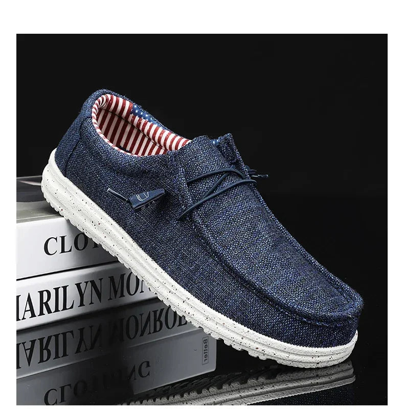 Men's Mesh Loafers Autumn Mens Vulcanized Shoes Breathable Lightweight Hiking Outdoor Sports Shoes Zapato Abierto Scarpa Aperta