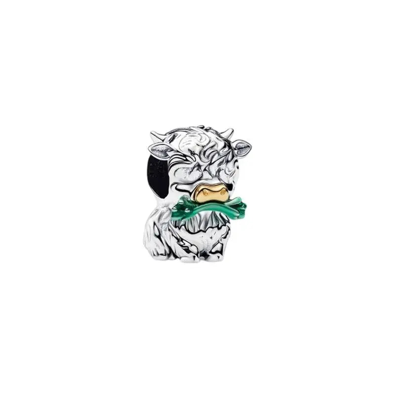 DSN 925 Silver King Of The Grasslands 2026 Charm Beads Pendant Fits Bracelet Necklace DIY Women Festival Party Jewelry Gifts