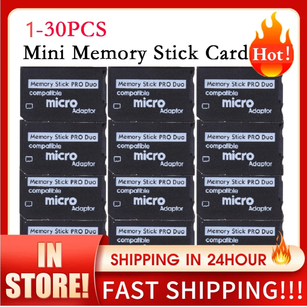 1-30PCS Support Memory Card Adapter SD Card Card To Memory Stick Adapter For PSP SD Card Card 1MB-128GB Memory Stick Pro