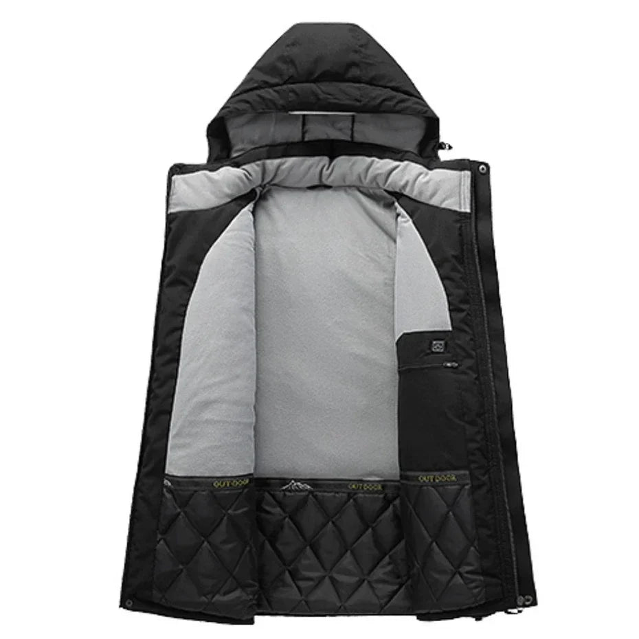 Heating Jackets Men Winter Warm Heated Windbreaker 8 Zones Electric Heated Coat Waterproof Coat Plus Size 5XL Outerwear Male