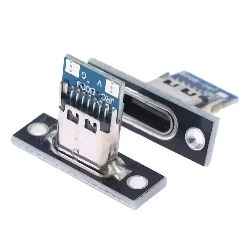 USB 3.1 Type C Socket with Screw Fixing Plate Type-C USB Jack 3.1 Type-C 4Pin 2Pin Female Connector Jack Charging Port