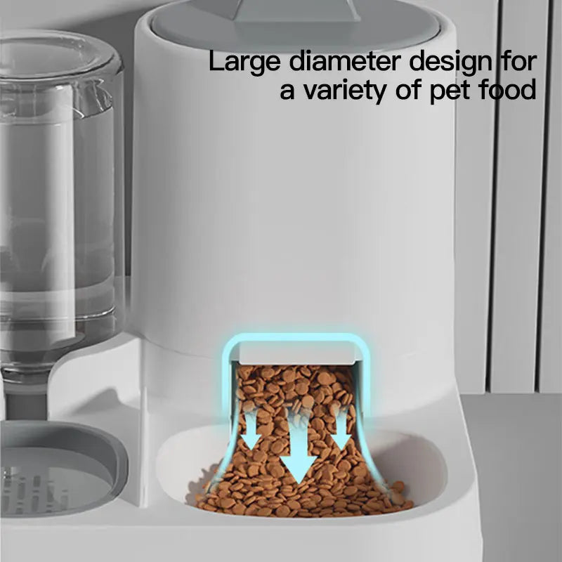 Automatic Gravity Cat Water Dispenser Feeder Spill-Proof Large Capacity One-Piece Design Pet Supplies