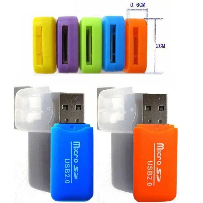NNBILI USB micro-SD/TF Card Reader USB 2.0 Mini Mobile Phone Memory Card Reader High Speed USB Adapter For Laptop Computer