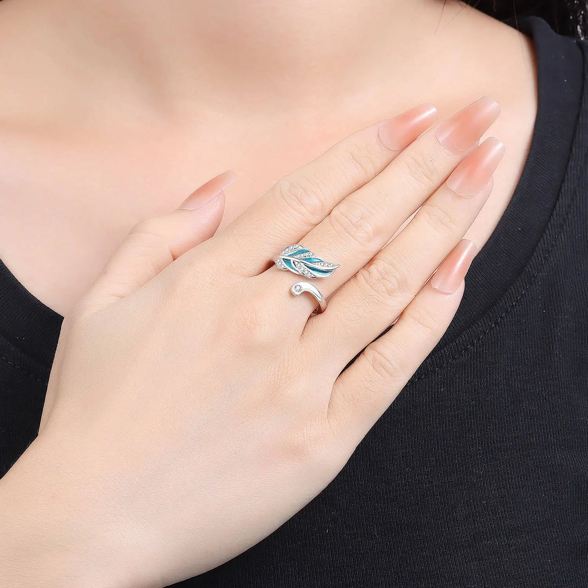 Original 925 Sterling Silver Open Ring Exquisite Panda Dolphin Adjustable Ring Original Daily Fine Jewelry Women Birthday Gifts