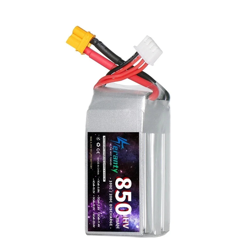 1/2/3PCS TERANTY 3S 11.4V Lipo Battery 850mAh 100C HV With XT30 T XT60 Plug For RC FPV Drone Quadcopter Helicopter Airplane