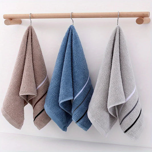 Various Colors Plush Cotton Towel Set - Perfect for Both Adults and Young People for Home Use or Camping, Makes a Great Gift for