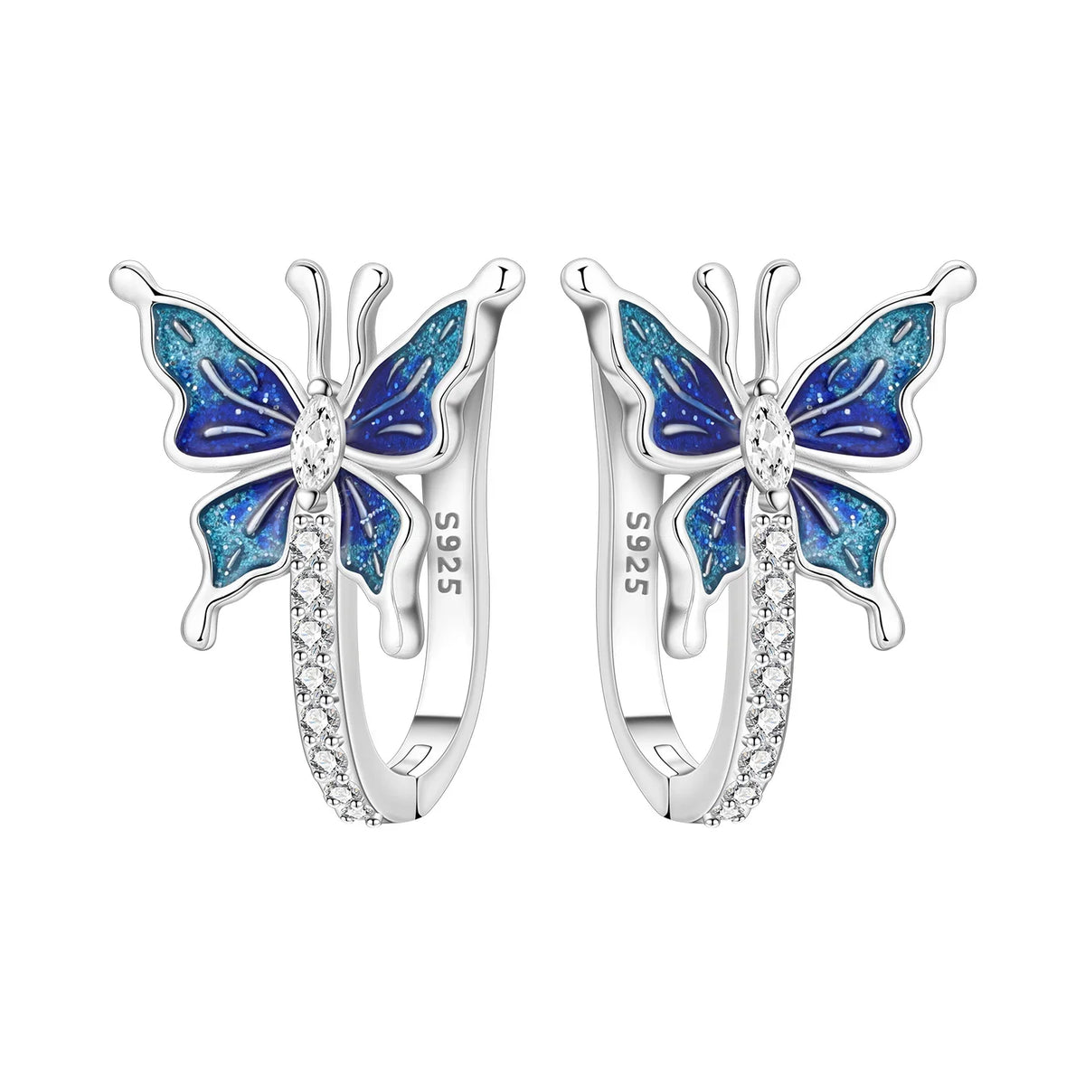 925 Sterling Silver Cute Lazy Cat Animal Pet Earrings Jewelry Hoop Earrings For Women Jewelry Birthday Party Fine Gifts