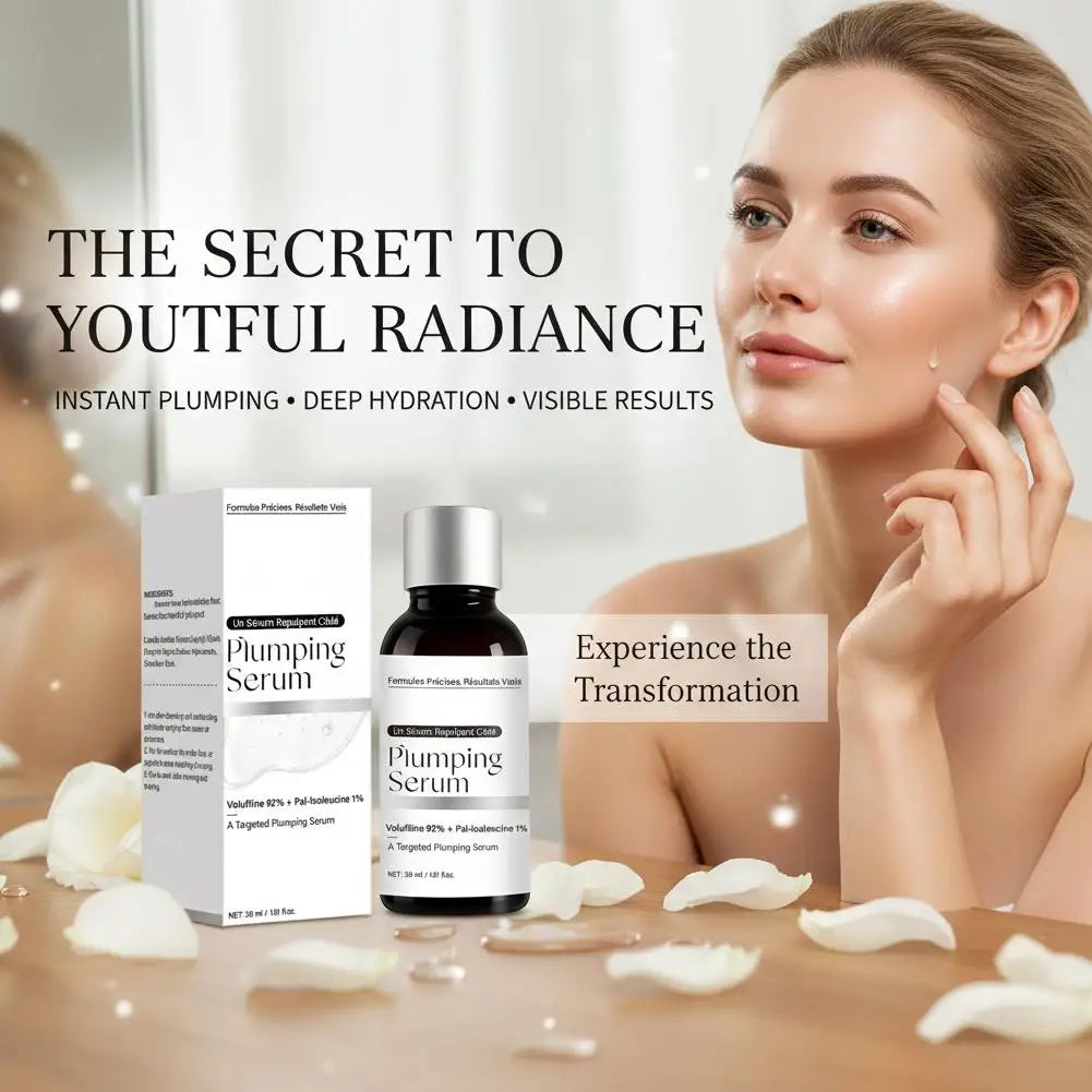 Volufiline 92% + Pal-Isoleucine 1% Plumping Serum with Niacinamide Plumping Anhydrous Skin Radiance Boosting Facial Serum 30ml