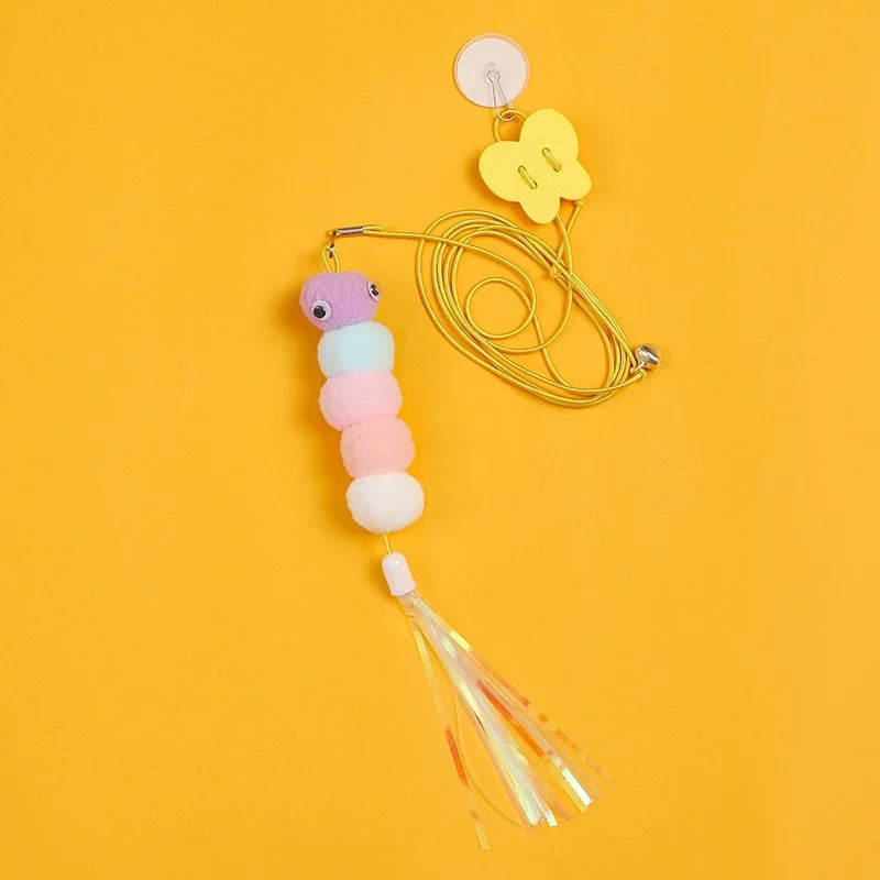 Interactive Cat Toy Hanging Simulation Cat Toy Funny Self-hey Interactive Toy for Kitten Playing Teaser Wand Toy Cat Supplies