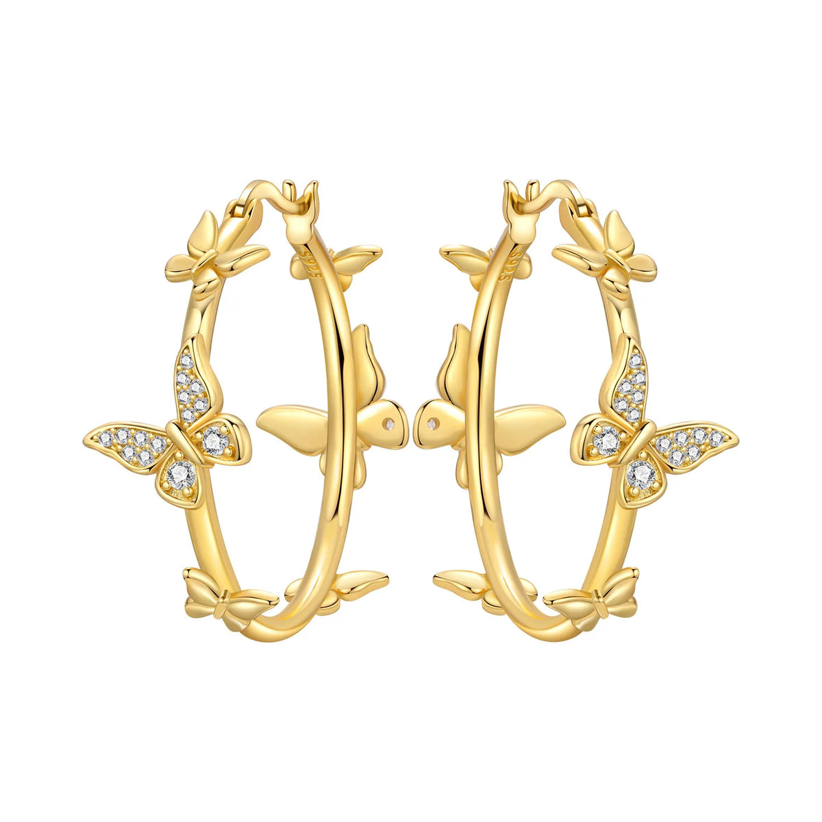 925 Sterling Silver Cute Lazy Cat Animal Pet Earrings Jewelry Hoop Earrings For Women Jewelry Birthday Party Fine Gifts