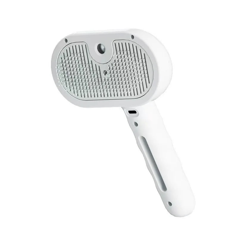 Steamy Dog Brush Electric Spray Cat Hair Brush 3 in1 Dog Steamer Brush for Massage Pet Grooming Removing Tangled and Loose Hair