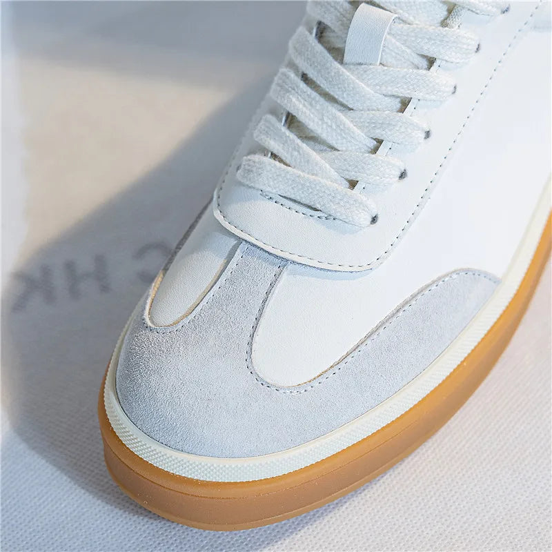 MORAZORA 2026 New Genuine Leather Shoes Women Sneakers Lace Up Spring Summer Fashion Platform Flats Ladies Casual Shoes