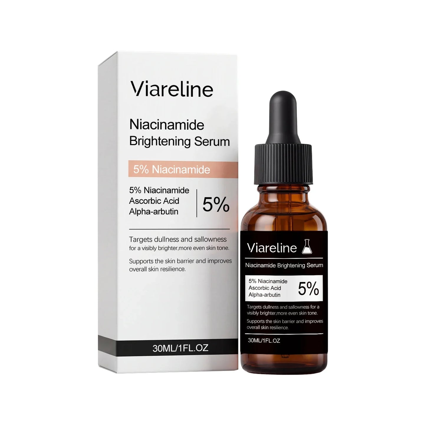 5% Niacinamide Brighten Serum Fade Dark Spots Even Skin Tone Improve Dullness Shrink Pores Moisturizing Hydration Sensitive Skin