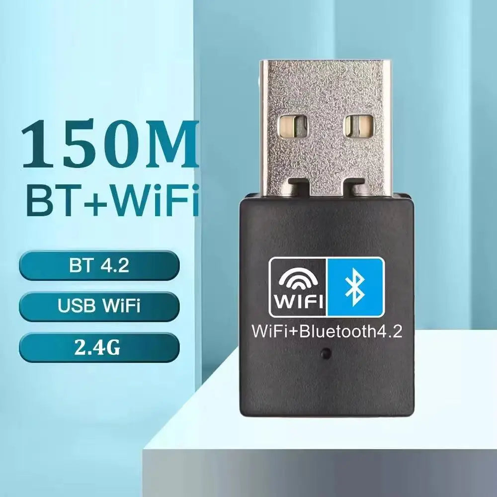 USB Wireless Wifi/Bluetooth Adapter 600Mbps Wifi Dongle Dual Band 2.4G/5G Wi-Fi Receiver for Laptop PC