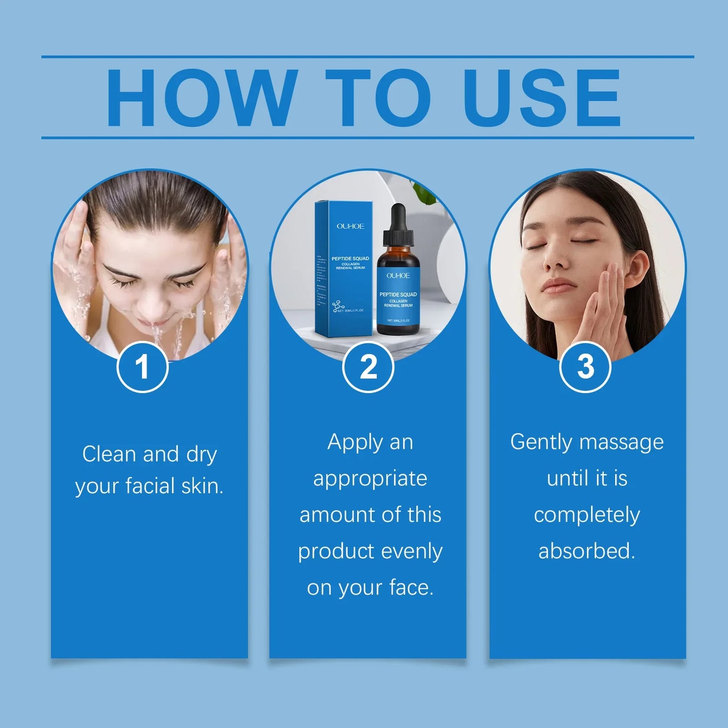 Collagen Polypeptide Essence Fade Fine Lines Lifting Firming Moisturizing Skin Care Tightening Skin Nourishing Facial Serum
